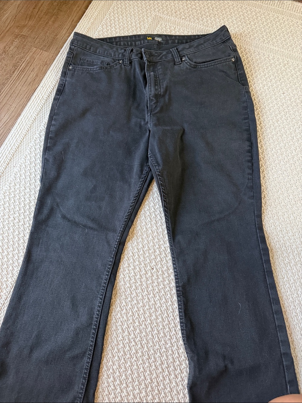 Lee Men’s Dark Charcoal Straight Jeans